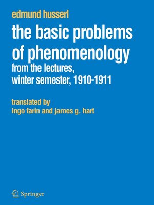cover image of The Basic Problems of Phenomenology